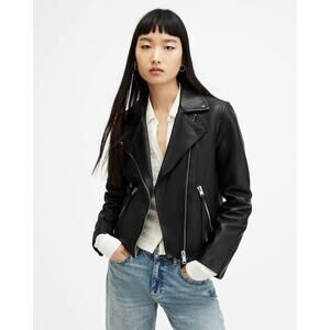 Allsaints Leather Jacket Dalby size 6